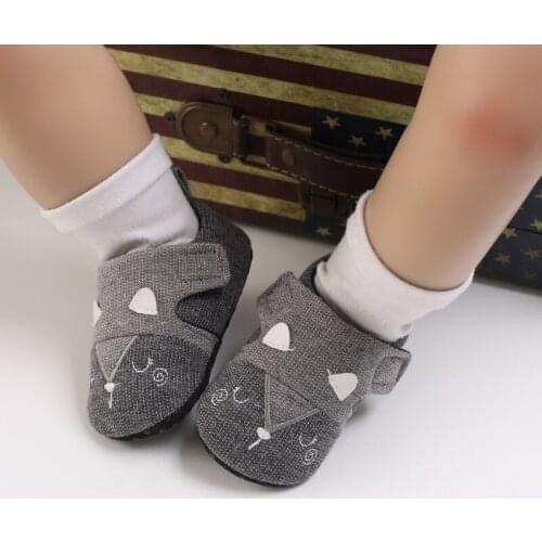 2021 Baby Boys Girls Crib Shoes Cartoon Animal Flats Infant Prewalkers with Anti-Slip Bottom