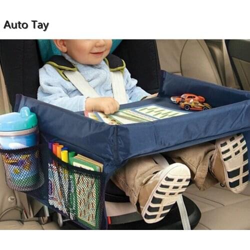 Baby Car Tray Plates Portable Waterproof Dining Drink Table for Kid Baby Playpen Car Seat Children Cartoon Toy Storage Fence