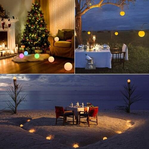 3-inch RGB Underwater Color Changing Ball Waterproof LED Garden Ball Swimming Pool Floating Lights Garden Lawn Party Decor