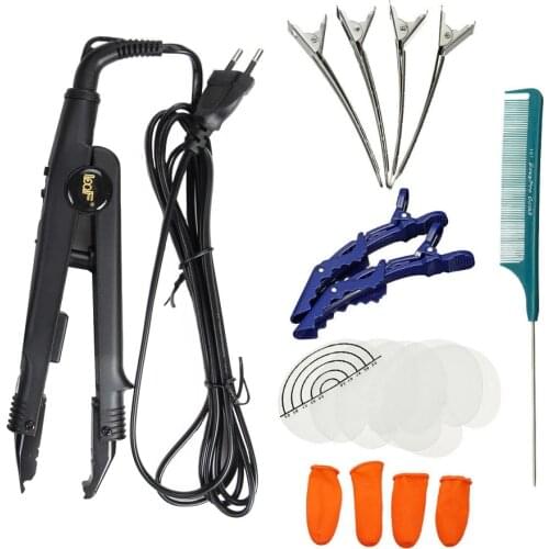 Professional Loof Hair Extension Fusion Iron Tool Pre Bonded Keratin Adjustable Temperature Connector Wand Iron Full Tool Kit