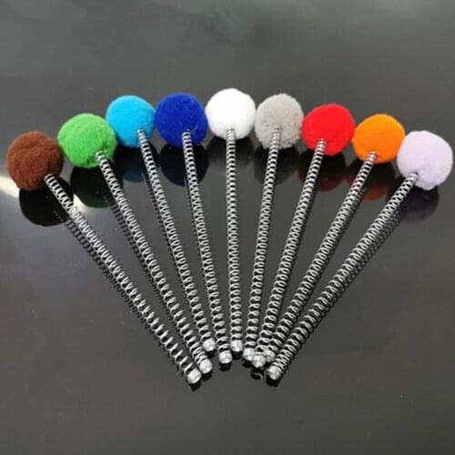 1PC Cat Teaser Toy Interactive Plush Cat Spring Wand Kitten Toy Ball With Sucker Bell Pet Supplies Pet Accessories For Cat