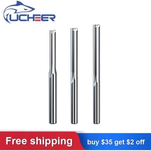 UCHEER 5PC 4mm 2Flutes Straight router bits for wood CNC Engraving Cutters Carbide End mills AlTiN Tools factory directsale