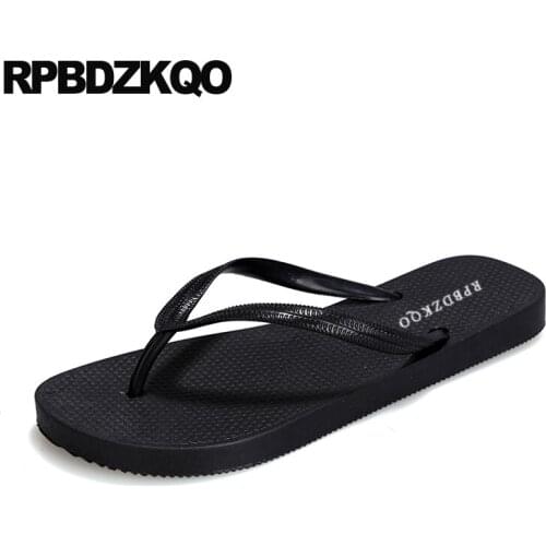 Slippers open toe waterproof slip on mens sandals 2019 summer outdoor flat shoes flip flop runway slides rubber native beach