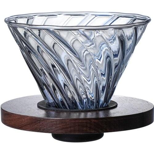 Coffee Filter Holder Reusable Coffee Filters Dripper V60 Drip Coffee Baskets Pour Reusable Glass Over Dripper Stand Cup