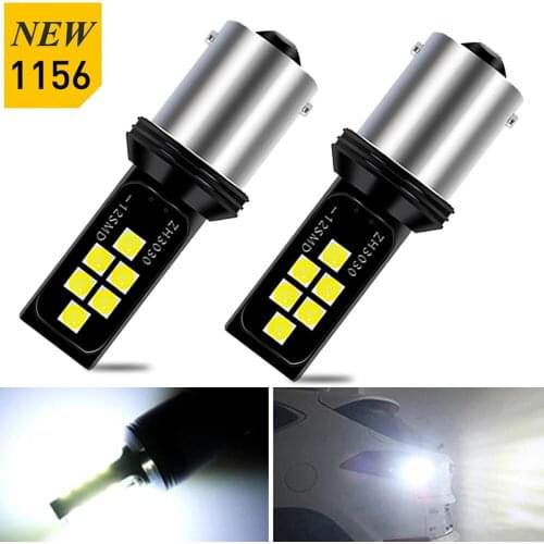 2X LED Lamp P21W 1156 Ba15s 7506 1157 BAY15D Car Back Up Reverse Light Bulb for VW Passat B6 B5 Golf 4 5 Tiguan Scirocco R36 R20