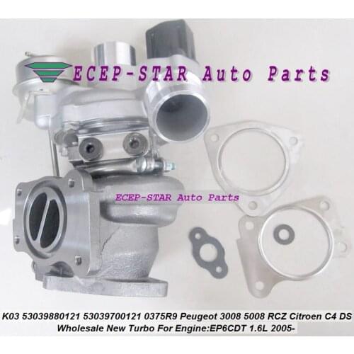 Free Ship K03 0121 53039880121 53039700121 Turbo Turbocharger For Peugeot 207 308 3008 5008 RCZ For Citroen DS 3 C4 EP6CDT 1.6L