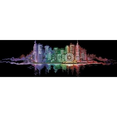 Top Quality Beautiful Lovely Counted Cross Stitch Kit Night City Light