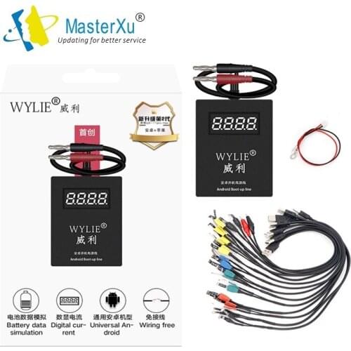 WYLIE DC Power Supply Current Boot Up Test Cable for Universal Android Phones Most Popular SAMSUNG XIAOMI HUAWEI Power Supply