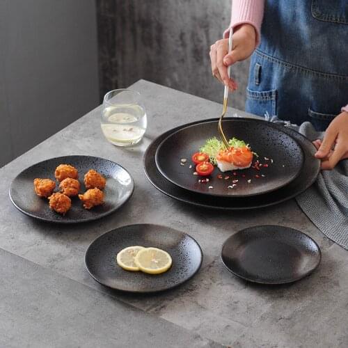 Japanese plate ceramic plate tableware fashionWestern plate ceramica plate tableware dinner plates