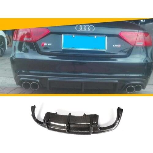 For Audi A5 S5 Coupe 2008-2016 Carbon Fiber Rear Lip Spoiler High Quality Car Bumper Diffuser Auto Accessories