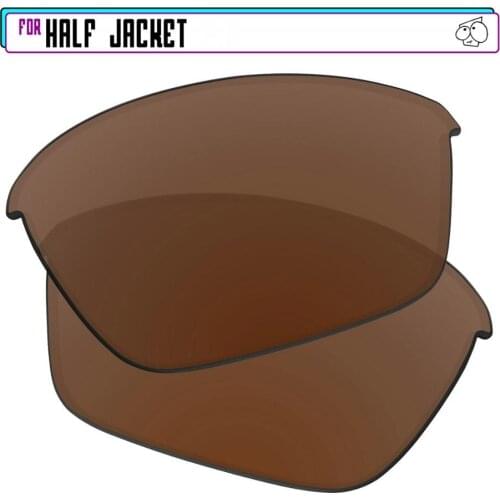 EZReplace Polarized Replacement Lenses for - Oakley Half Jacket Sunglasses - Brown