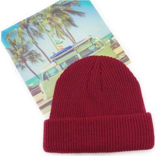 202 Unisex Winter Warm Beanies Knitted Solid Hat for Men Women Stretch Soft Cap