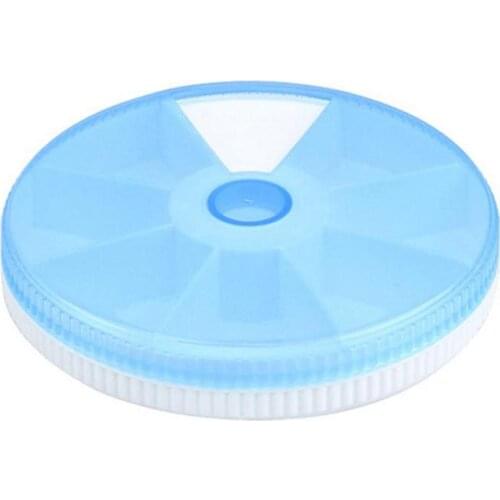 1pcs 7 Day Medicine Organizer Round Pill Cases Random Color Splitters Pill Box For Essential Box Trip Necessities Pill Box