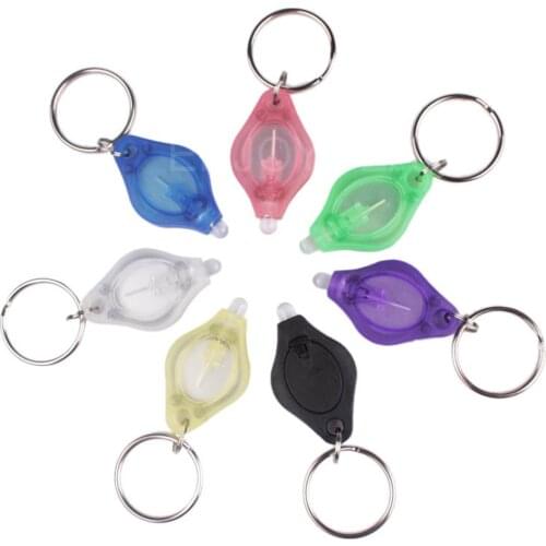 10pcs Bright LED Keychain Light Micro Key Chains Key Rings Keychain Squeeze Light Key Ring Car Camping Hunting Hiking Emergency