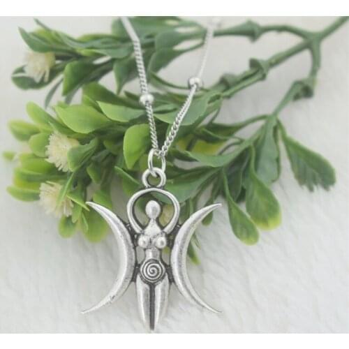 12pcs Witchcraft Moon Fertility Goddess Necklace With Card Fashion Womens Jewelry