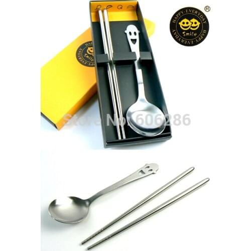 200sets/lot face spoon and chopstick set tableware wedding event & party favors gifts