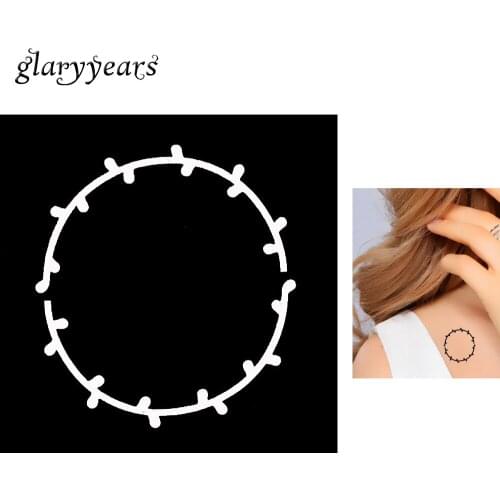 2019 1 Sheet Round Small Henna Tattoo Stencil Bracelet Design for Women Body Art India Mehndi Henna Tattoo Template Wedding G123