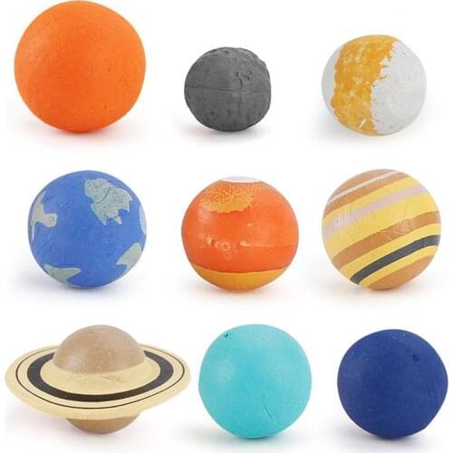 9pcs PVC Cosmic Planet System Universe Model Figures Teaching Materials Simulation The Solar System Science Educational Toys