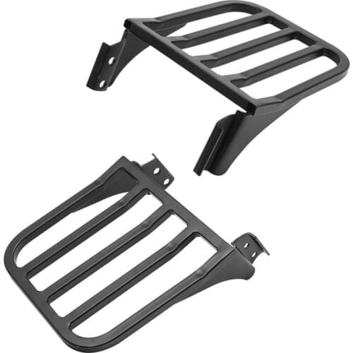 Black Motorcycle Sissy Bar Backrest Luggage Rack Rear Carrier Fit For Harley Sportster XL Dyna 06-17 Softail FLST FLSTC FLSTSC