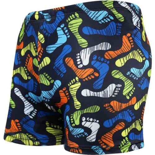 Colorful Footprint Men Male Swim Pool Swimming Suit Swimwear Bathing Shower Boxer Shorts Beach Trunks Briefs Swimsuit Beachwear