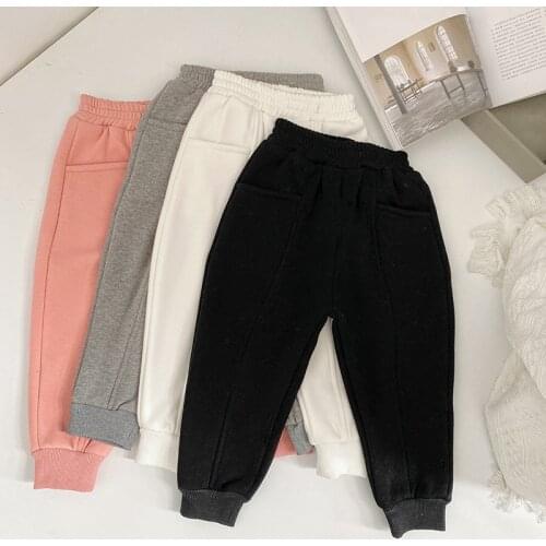 Childrens Down Pants Boys and Girls Warm Trousers 2020 Winter Korean Big Childrens Thickened Trousers Baby Girls Cargo Pants