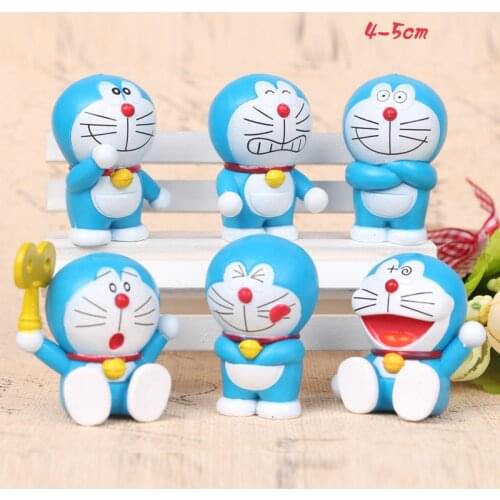 6pcs/lot Cartoon Japan Anime Doraemon PVC Action Figure Model Doll Toys For Kids Gifts