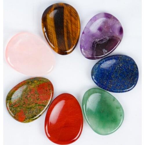 Face Gua Sha Tool Worry Thumb Stone Palm Gemstone Rose Quartz Hand Massage Skin Care Body Natural Crystal Mineral Beauty Product