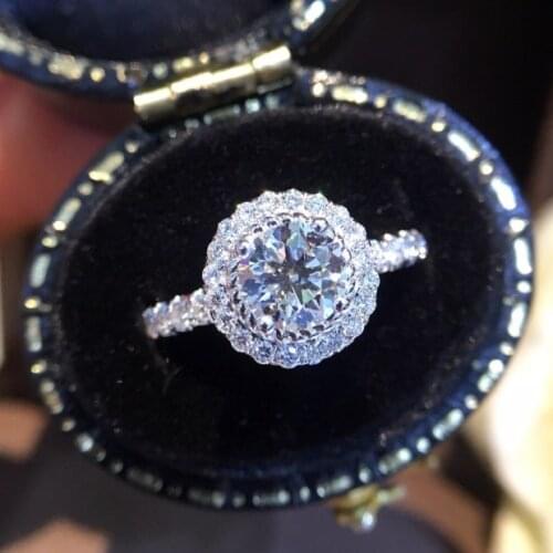 Natural Diamond 18K Gold Pure Gold Ring Beautiful Gemstone Ring Good Upscale Trendy Classic Party Fine Jewelry Hot Sell New 2020