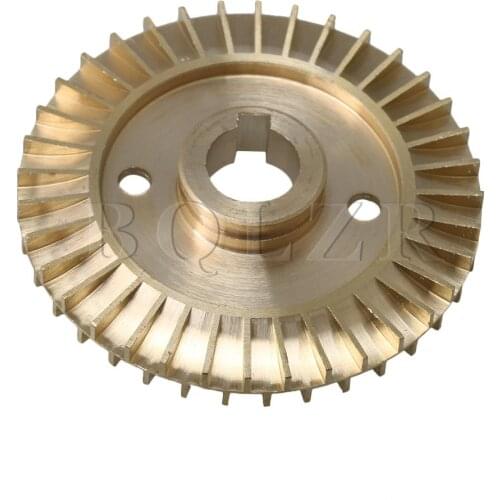 BQLZR 12mm Inner Hole Water Pump Spare Part Water Pump Replacement Part Double-sided Keyway Water Pump Impeller 60mm Dia Brass