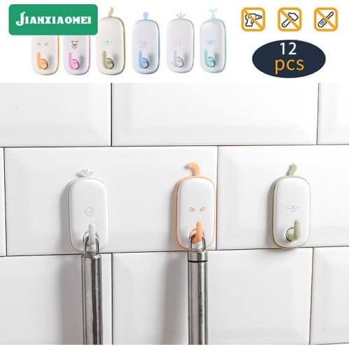 Cartoon Animal Nordic Wind Tail Hook Suction Cup Hook Creative Powerful Seamless Home Cute Decoration OEM