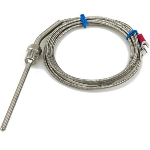 FTARP09 PT100 type 2m metal braided cable 100mm probe head RTD temperature sensor