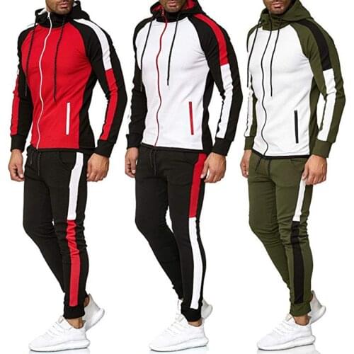 Mens Flora 2 Piece Tracksuit Autumn Spring Sweatshirt Hoodies Hooded Sports Suit