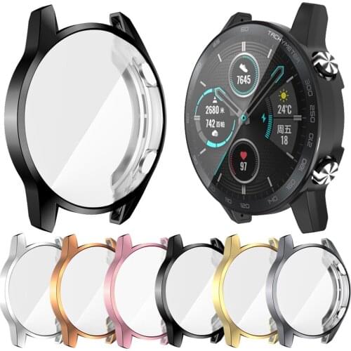 Soft TPU Flexible Plating Case for Huawei Honor Magic Watch 2 46mm Thin Lightweight Anti-fall Cover Full Protective Bumper Shell