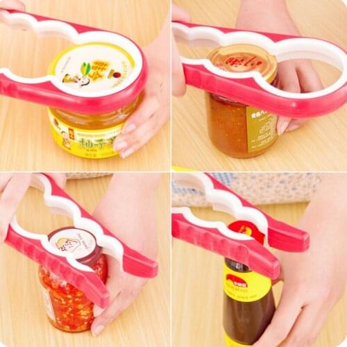 Jar and bottle opener creative 4 in 1 open cover device with non slip and twist cap can opener LX9036