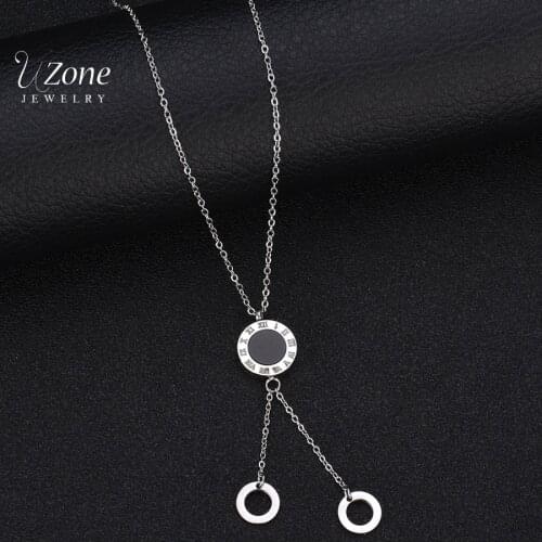 UZone New Famous Brand Tassel Shell Necklace Stainless Steel Statement Necklace For Women Weeding Gift Bijoux