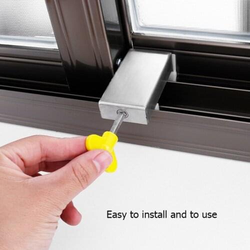 Sliding Sash Stopper Cabinet Locks Door Window Lock Limiter Window Lock Translation Screen Lock Child Window Security Lock Hot