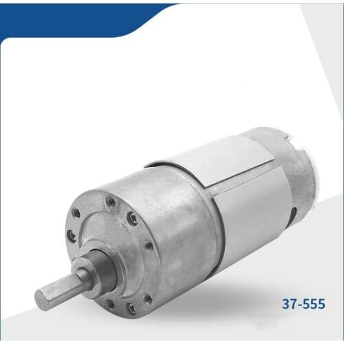 Hugwit 37GB555 DC Gear Motor 12V24V Slow Speed Motor 3W Low Speed Positive and Reverse Small Motor
