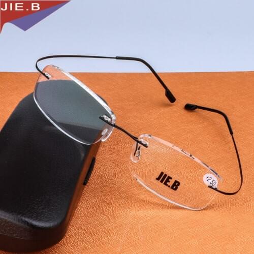 Rimless Titanium alloy Ultra light reading glasses Rimless ochki dlya chteniya sin montura gafas de lectura+1+1.5+2+2.5+3+3.5+4