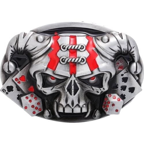 Vintage Western Belt Buckle 3D Skull Head Gothic Rock Motorcycle Biker Western Cowboy Belt Buckles Replacement Belt Accessories