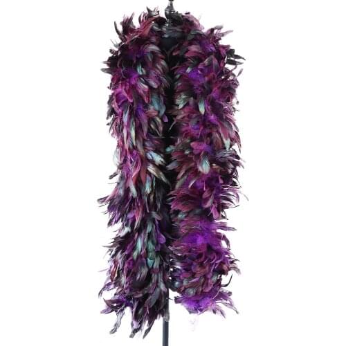 High Quality Fluffy Rooster Feathers Boa for Diy Party Dress Clothing Clothing Sewing Crafts Feather Fringe Decoration 2 Meters