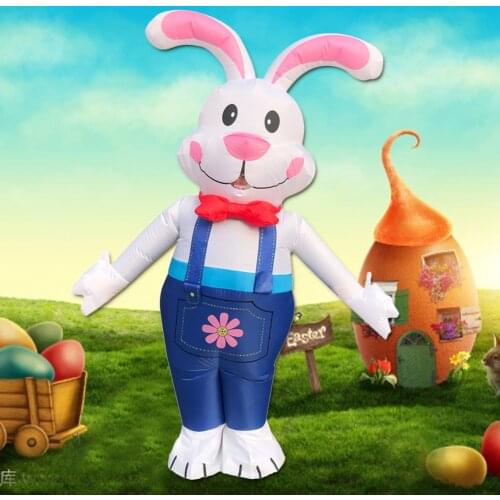 2021 Easter Inflatable Bunny Clothes Festival Funny Stage Performance Egg Doll Costume Clothing Easter Decorations Party Supplie