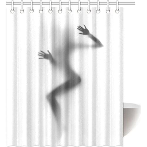 Aplysia Adult Love Shower Curtain Silhouette of a Woman in a Sexy Pose Fabric Bathroom Shower Curtain Set 60 X 72 Inches