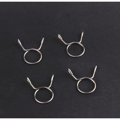 50pcs 3-15mm Full Specification 304 Stainless Steel Spring Steel Wire Clamp Hand Pinch Fast-loading Clamp for Automobile Pipe a