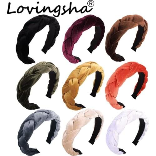 LOVINGSHA Womens Headband Twist Hairband Ladies Bow Knot Cross Tie Girl Headwrap Hair Band Hoop FC207
