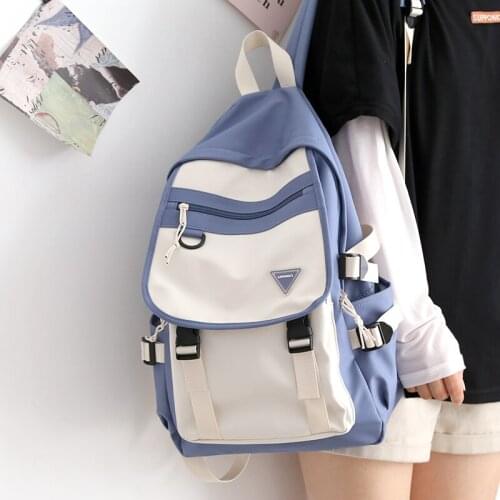 Bfuming Anti-Theft Backpack Women Panelled Backpacks Schoolbag Teenager Girls School Backapck Portable Travel Bag Mochila