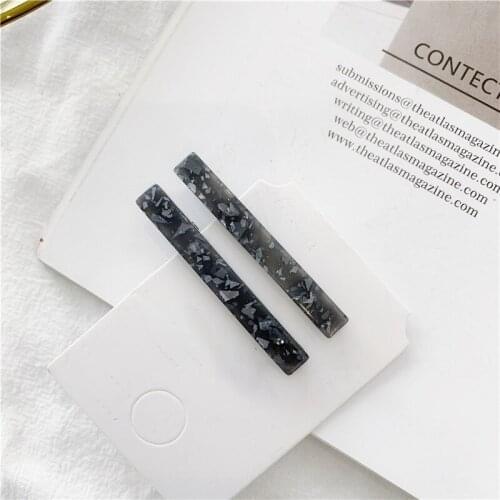 1Pair Foil Hairpins Geometric Hair Clips Sequins Shiny Acrylic Jewelry Gifts Women Girls Barrettes Korea Style Hair Accessories