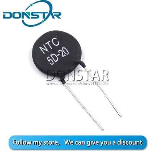 10PCS NTC 5D-20 5D20 NTC5D-20 DIP-2 Thermal Resistor New
