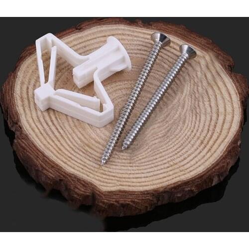 10PCS 304 Stainless Steel Countersunk Head Self Tapping Screws, 8*50 Butterfly Series Plastic Aircraft Expansion Pipe Curtain