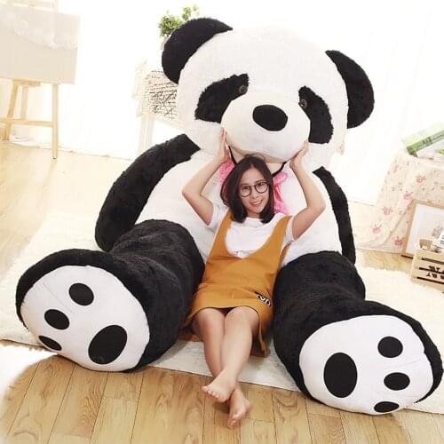 260cm Soft Chinese Giant Panda Skin Panda Toy Big Animals Panda Coat For GirlFriend Valentines Day Gift Animal Panada Coats