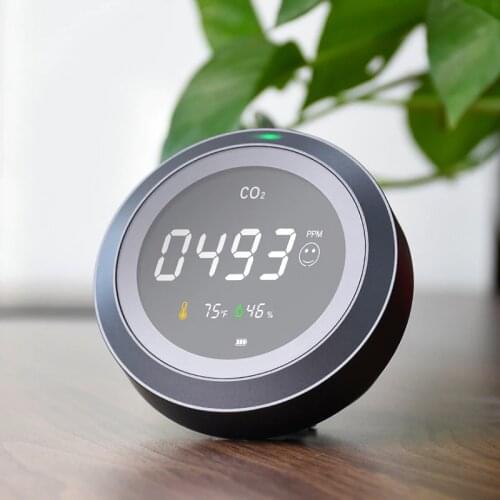 CO2 Detector Meter Air Analyzer Gas Detector Carbon Dioxide Sensor Co2 Monitor 5000ppm Temperature Humidity